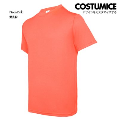 Costumice Design Crew Neck Dri Fit T Shirt Neon Pink S