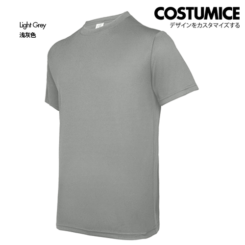 Costumice Design Crew Neck Dri Fit T Shirt Light Grey S