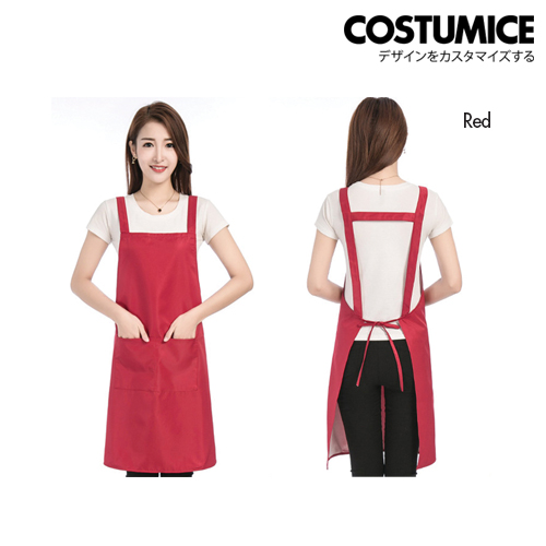Costumice Design Oil Water Stain Proof Apron 6 Red
