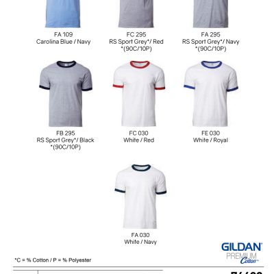 Costumice Design Premium Cotton Ringer T-Shirt Color Options