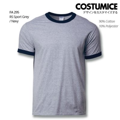 Costumice Design Ringer T-Shirt Fa 295 Rs Sport Grey-Navy