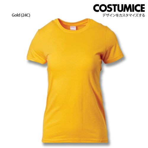 Costumice Design Ladies Premium Cotton T-Shirt-Gold