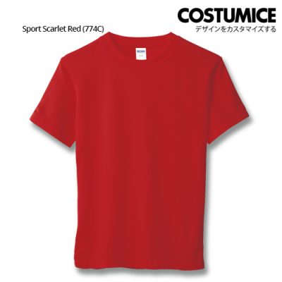 Costumice Design Quick Dry Athletic Shirts Mesh Tee-Sport Scarlet Red