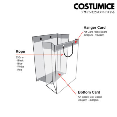 Costumice Design Paper Bag Hanger And Bottom Cardcostumice Design Paper Bag Hanger And Bottom Card