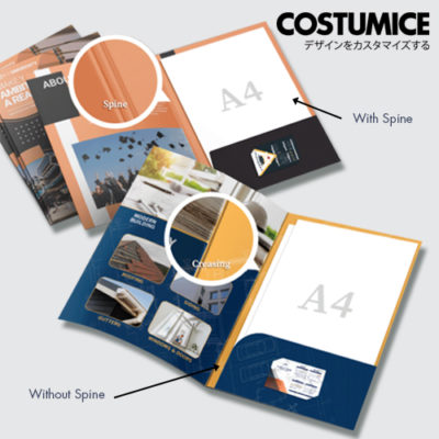 Costumice design A4 corporate Folder with spine 3