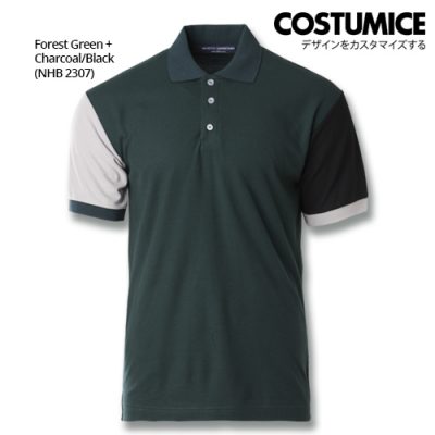 Costumice Design Dashing Polo -Forest Green+Charcoal+Black