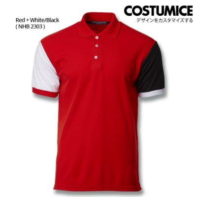 Costumice Design Dashing Polo - Red+White+Black