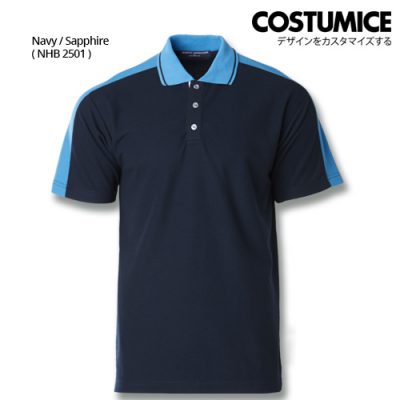 Costumice Design Signature Collection Smart Casual Polo - Navy+Sapphire