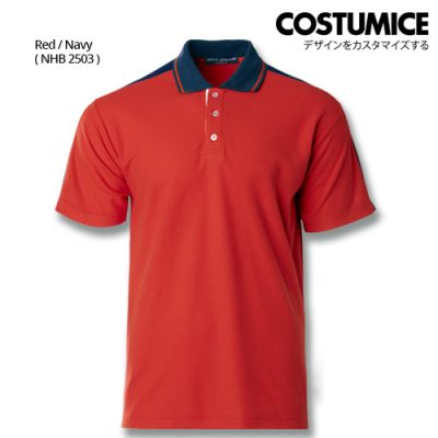 Costumice Design Signature Collection Smart Casual Polo - Red+Navy