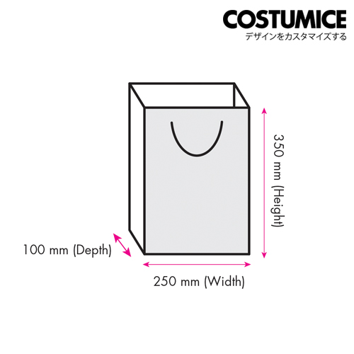 Costumice Design Large Size Paper Bag Dimension