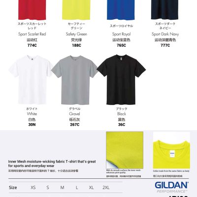 Costumice Design Quick Dry Mesh T-Shirt Color Options
