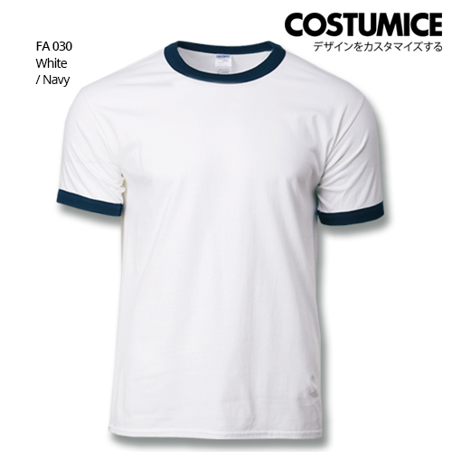 Costumice Design Ringer T-Shirt Fa 030 White-Navy