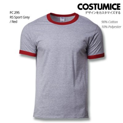 Costumice Design Ringer T-Shirt Fc 295 Rs Sport Grey-Red