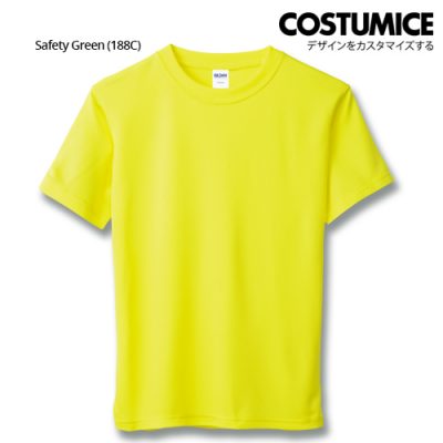 Costumice Design Quick Dry Athletic Shirts Mesh Tee-Safety Green