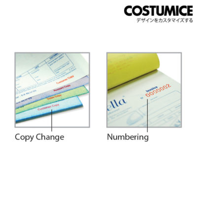 Costumice Design Bill Book Numbering+Copy Change