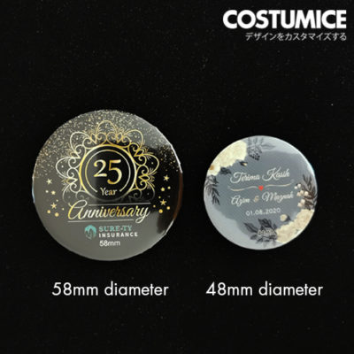 Costumice Design Button Badge Comparison