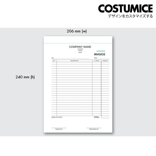 Costumice Design Large Size Multipurpose Bill Book 3