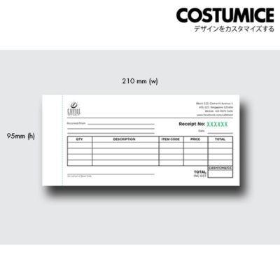 Costumice design receipt book 1