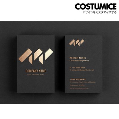 costumcie design premium name card printing 500gsm premium super black card 1