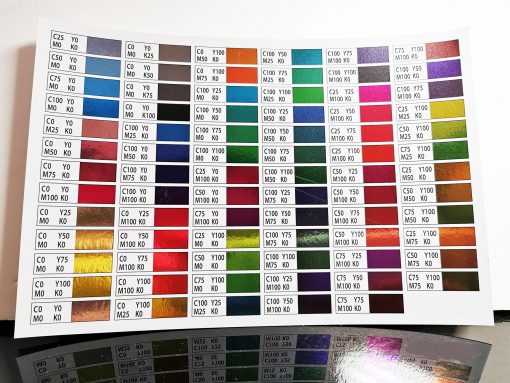 Costumice Design Metalic Foil Name Colour Chart
