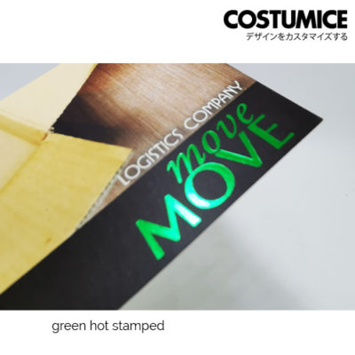 Costumice Design Name Card Green Hot Stamping