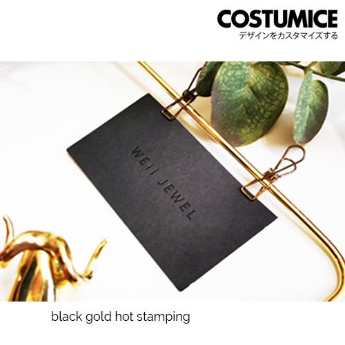 Costumice Design Name Card Black Gold Hot Stamping