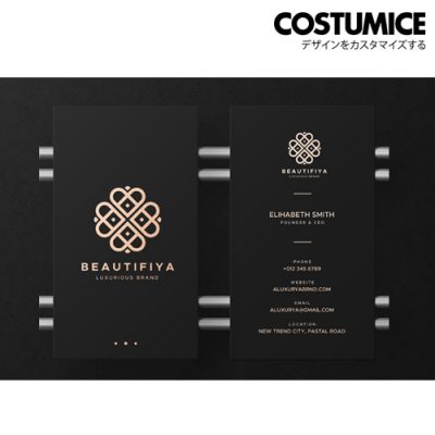 costumcie design premium name card 800gsm super black card 5