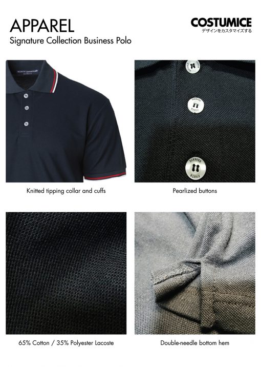 Costumice Design Signature Collection Business Polo Detail