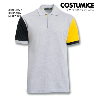 Costumice Design Dashing Polo - Sport Grey+Black+Daisy