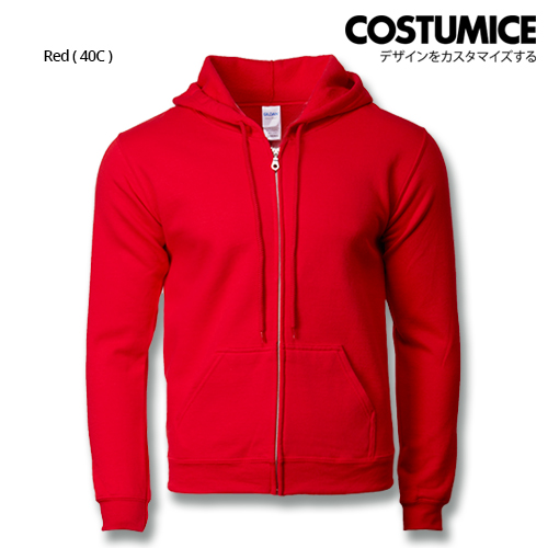Costumice Design Heavy Blend Full Zip Hoodie Printing- Red