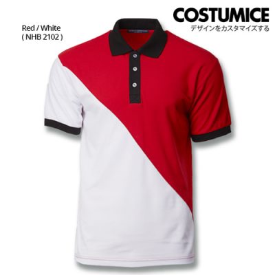 Costumice Design Signature Collection Venture Polo - Red+White