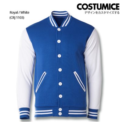 Costumice Design Varsity Jackets - Royal And White