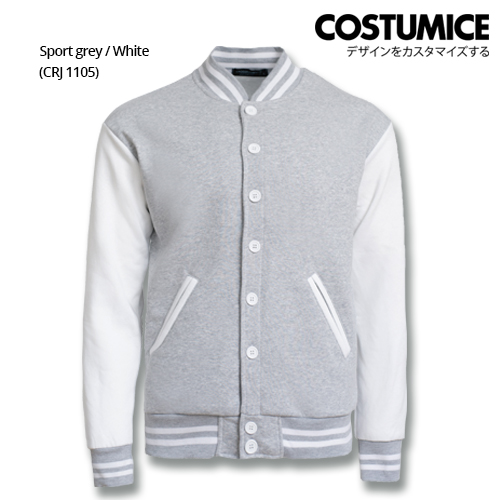 Costumice Design Varsity Jackets - Sport Grey And White