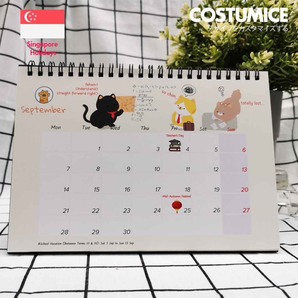 2026 Cute Fortune Cats Singapore Desktop Calendar 13 2026 Cute Fortune Cats Singapore Desktop Calendar - Image 11