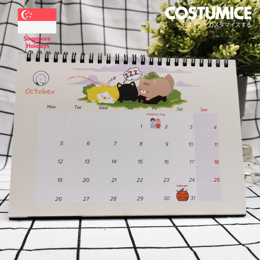 2026 Cute Fortune Cats Singapore Desktop Calendar 14 2026 Cute Fortune Cats Singapore Desktop Calendar - Image 12