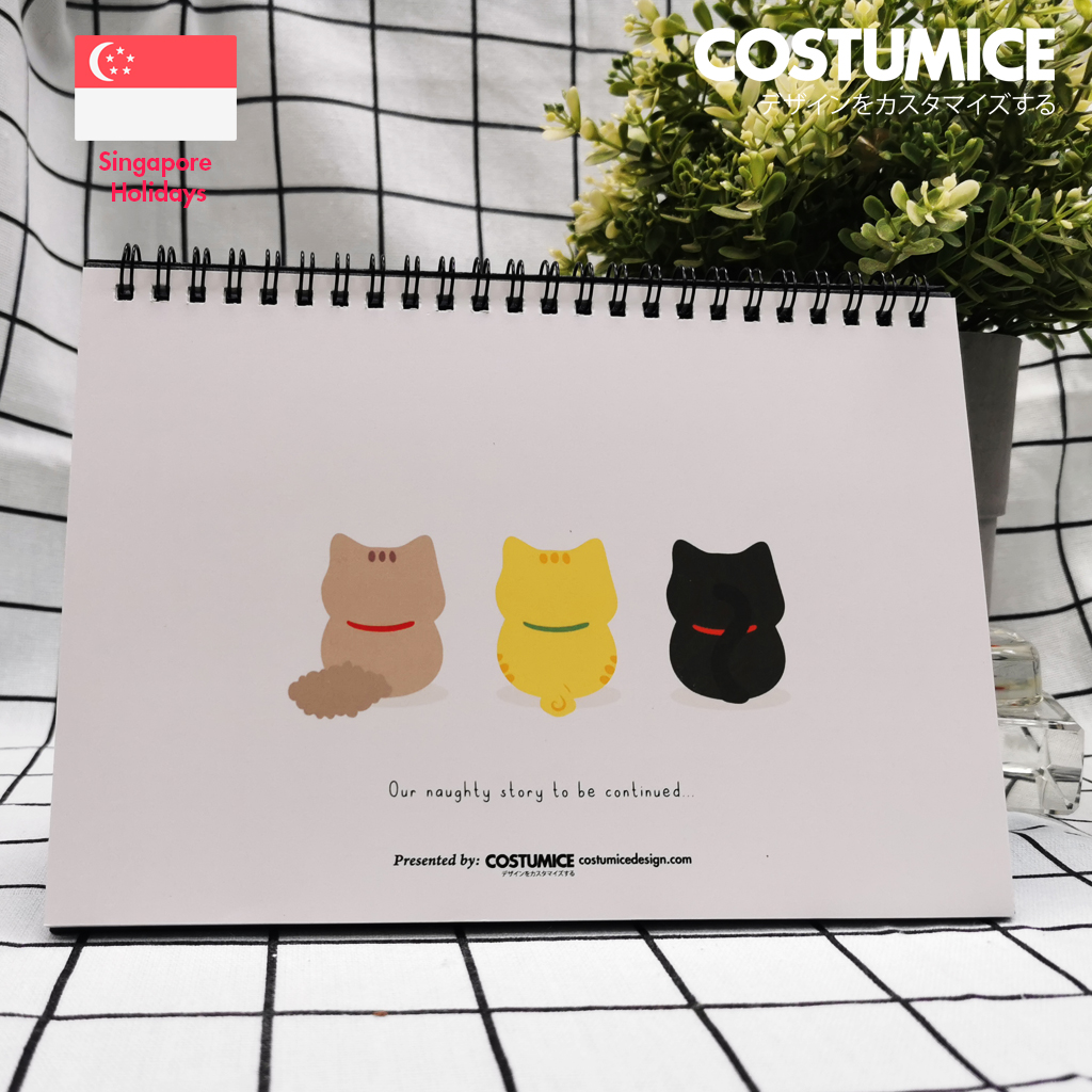 2026 Cute Fortune Cats Singapore Desktop Calendar 4 2026 Cute Fortune Cats Singapore Desktop Calendar - Image 2