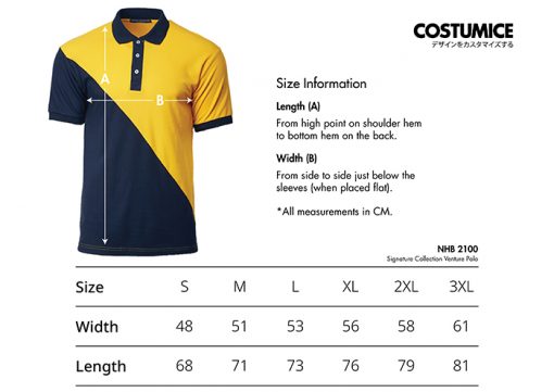 Costumice Design Signature Collection Georgia Polo Size Information