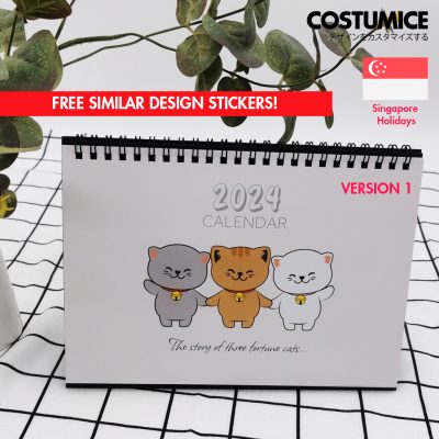 cats calendar 2024 costumice design
