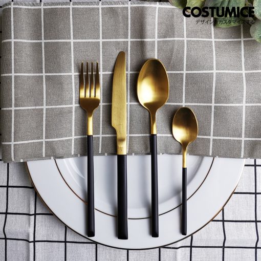 Costumice Design Nordic Style Black Gold Cutlery Set 1