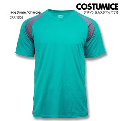 Costumice Design Quick Dry Zen Tee - Jade Dome And Charcoal