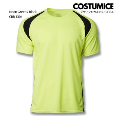 Costumice Design Quick Dry Zen Tee - Neon Green And Black