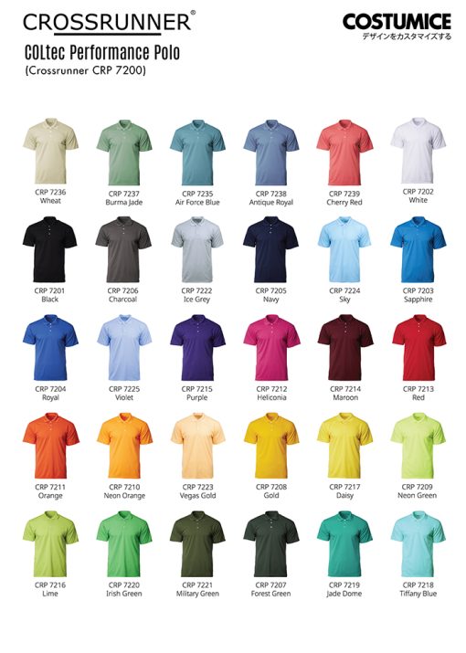 Crossrunner-Crp7200-Coltec-Performance-Polo-2025-Color-Options-X-Costumice-Design