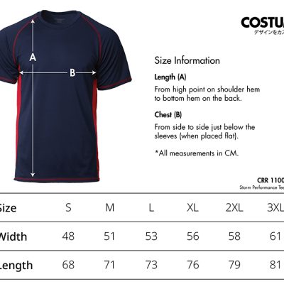 Crossrunner Crr1100 Storm Performance Tee 2024 Size Information X Costumice Design