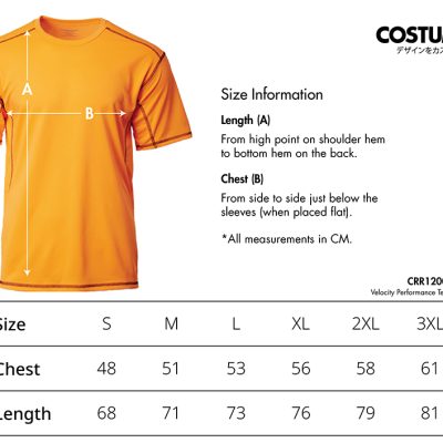 Crossrunner Crr1200 Velocity Performance Tee 2024 Size Information X Costumice Design
