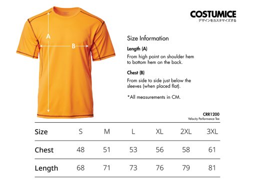 Crossrunner Crr1200 Velocity Performance Tee 2024 Size Information X Costumice Design