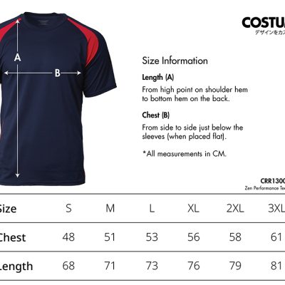 Crossrunner Crr1300 Zen Performance Tee 2024 Size Information X Costumice Design