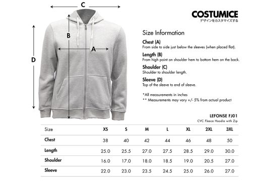 Lefonse-Fj01-Cvc-Fleece-Hoodie-With-Zip-2024-Size-Information-X-Costumice-Design