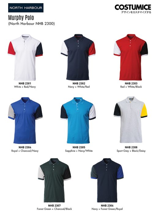 North Harbour Nhb2300 Murphy Polo 2025 Color Options X Costumice Design