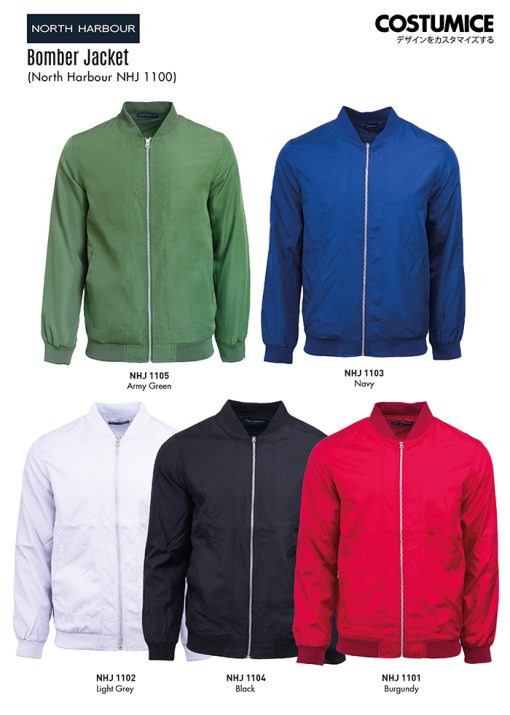 North Harbour Nhj1100 Bomber Jacket 2024 Color Options X Costumice Design