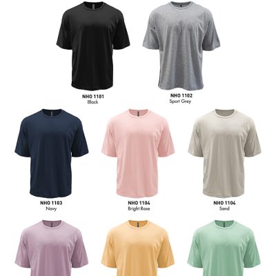 North Harbour Nho 1100 Dynamite Oversized Crew Neck T-Shirt 180Gsm 2024 Color Options X Costumice Design
